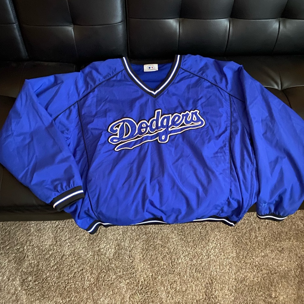 Blue Dodgers Pullover Jacket